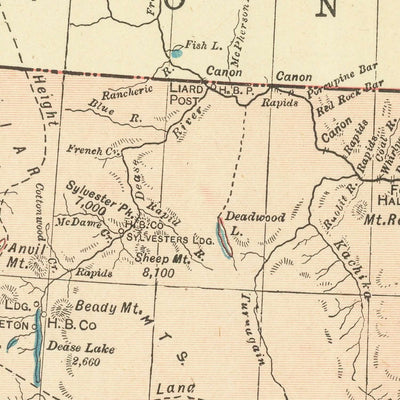 Mapa antiguo de Columbia Británica, 1911: Vancouver, Victoria, ensenadas costeras, montañas, ferrocarriles