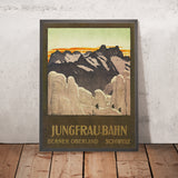 Bernese Oberland Travel Poster: Jungfrau-Bahn by Emil Cardinaux, 1910
