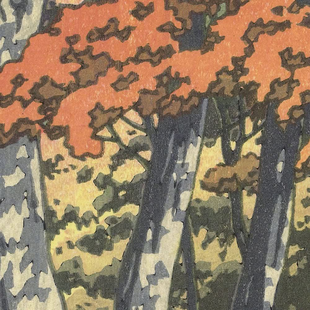 Otoño en Oirase por Hasui Kawase, 1933