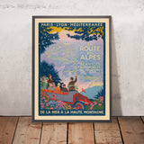 Französischer Alpen-Reiseposter: La Route des Alpes von Roger Broders, 1920 