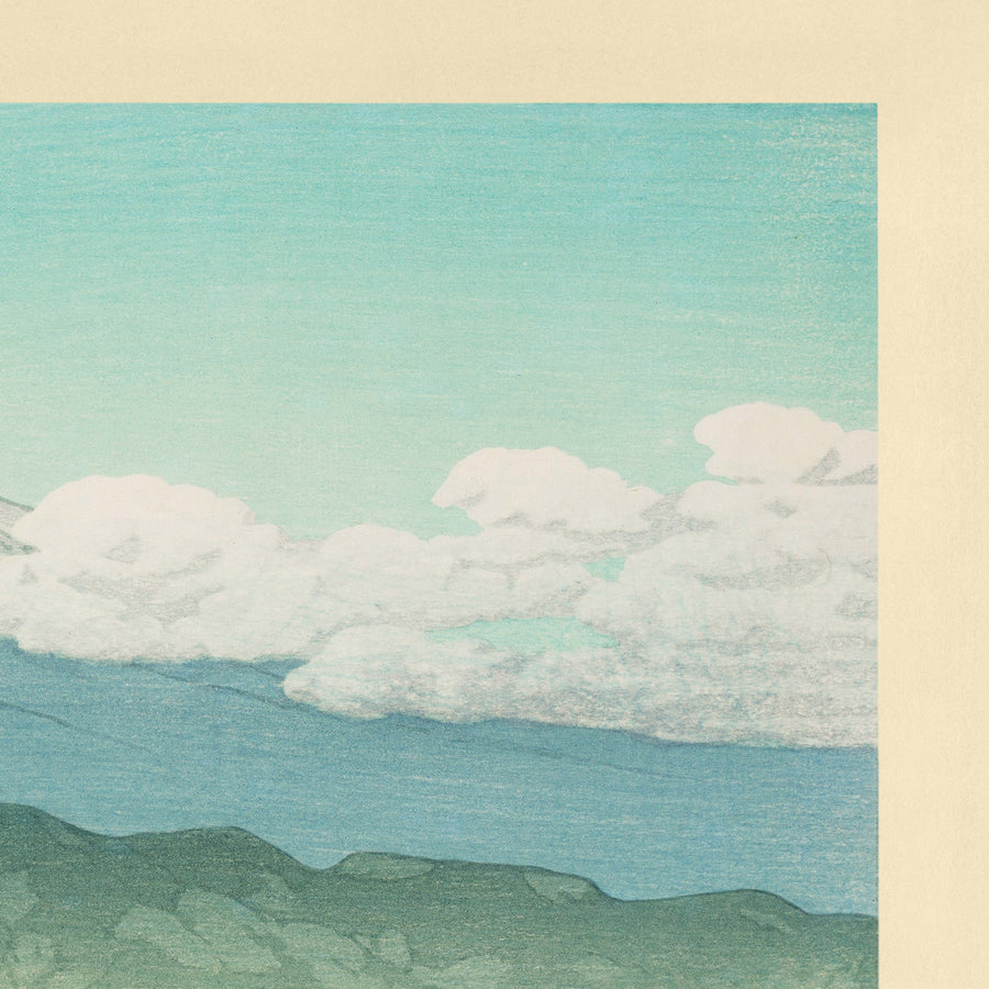 El Monte Fuji y el Lago Azul desde el Paso Satta por Hasui Kawase, 1935 