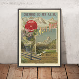 Zermatt Travel Poster: Le Mont Rose by F. Hugo d’Alesi, 1891