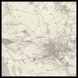 Mappa antica personalizzata di Newcastle-under-Lyme 
