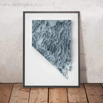 Mapa de Relieve Topográfico 3D de Nevada 