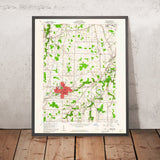 Old Map of Oberlin, Ohio by USGS, 1960 – Elyria, LaGrange & Oberlin College