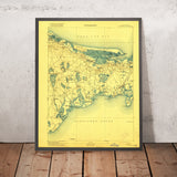 Old Map of Sandwich, Massachusetts by USGS, 1893 – Cape Cod Bay, Barnstable & Mashpee