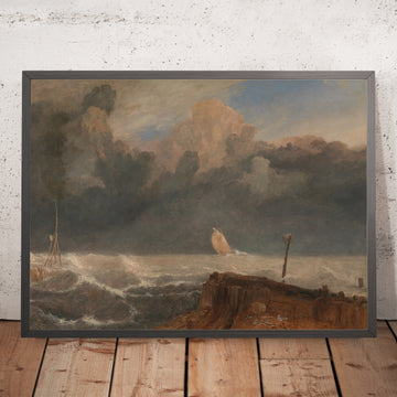 A framed image of Port Ruysdael by Turner, 1826