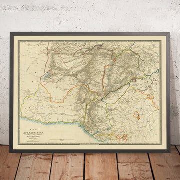 Old Map of Afghanistan & North India by Wyld, 1842: Kabul, Kandahar, Indus, Hindu Kush, First Anglo-Afghan War