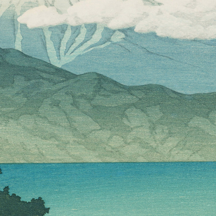 El Monte Fuji y el Lago Azul desde el Paso Satta por Hasui Kawase, 1935 