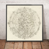 Mittelalterliche Weltkarte zentriert auf Jerusalem von Vesconte, 1611: Portolan Mappa Mundi 