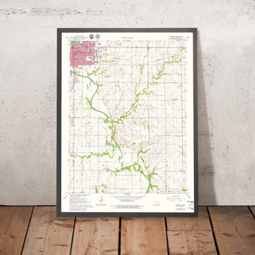 Old Map of Winfield, Kansas by USGS, 1965 – Arkansas River & Cowley County
