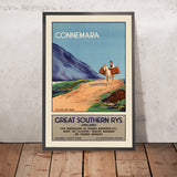 Connemara-Reiseplakat: The Old Bog Road von Great Southern Railways 