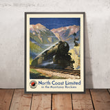Montana Rockies Travel Poster: North Coast Limited by Gustav Wilhelm Krollmann, 1920