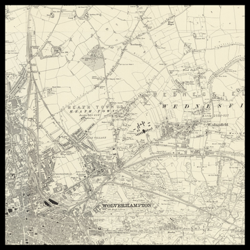 An old Ordnance Survey map of Willenhall