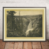 Great Falls of the Yellowstone by Kurz & Allison, 1885