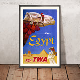 Ägypten-Reiseposter: Fly TWA von David Klein, 1960 
