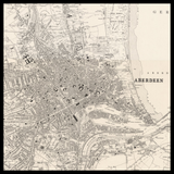 Personalisierte alte Karte von Aberdeen 