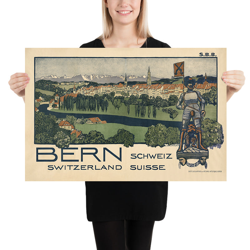 Bern Travel Poster: Schweiz, Switzerland, Suisse by Emil Cardinaux, 1906