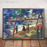 Angler by the River by August Macke, 1913