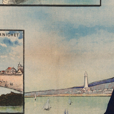 Brittany Travel Poster: Chemin de fer d’Orléans – Billets de Bains de Mer by Imp. F. Champenois, 1891