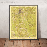 Old Map of El Dorado, Arkansas by USGS, 1927 – Smackover, Junction City & Union County