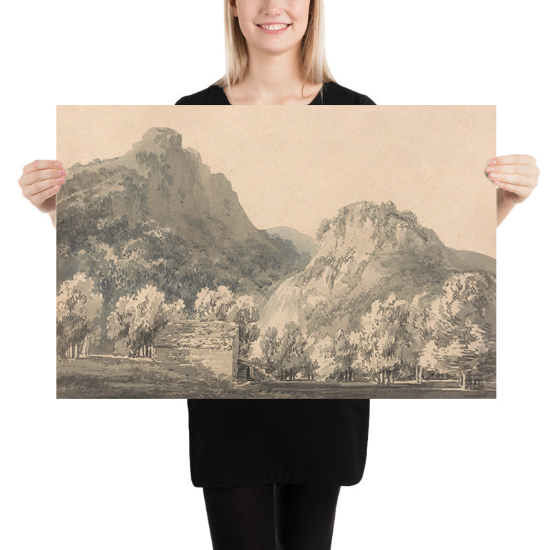 Cascata di Lodore, Cumberland di Turner, 1800 