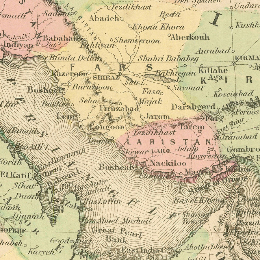 Mappa antica della Persia e dell&