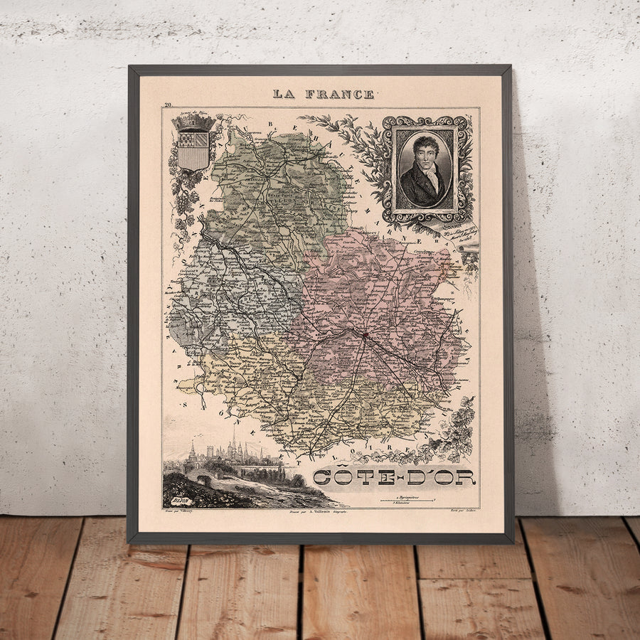 Antica mappa della Côte-d&