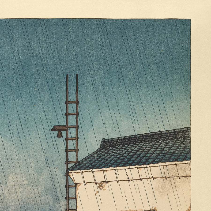 Ushibori bajo la lluvia de Hasui Kawase, 1935 