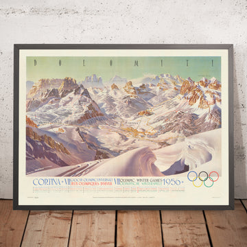 Old Map of Cortina d&