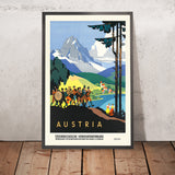 Reiseplakat Österreich der Mitte des 20. Jahrhunderts 