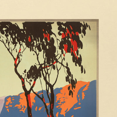 Blue Mountains Travel Poster: The Blue Mountains, New South Wales by James Northfield, 1930