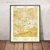 Old Map of Los Olivos, California by USGS, 1943 – Solvang, Santa Ynez Mountains & Los Padres National Forest
