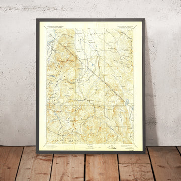 Old Map of Gardnerville, Nevada by USGS, 1893 – Minden, Genoa & Lake Tahoe