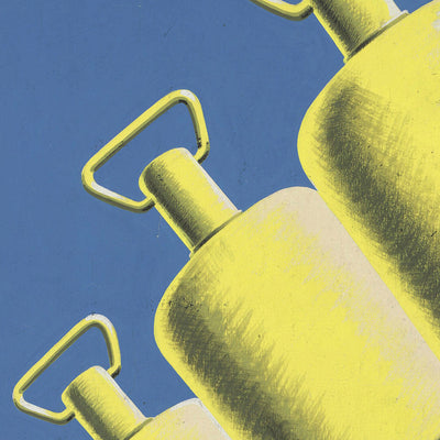 Lacq Travel Poster: Butalacq – Le Butane de Lacq by R. A. Drouot, 1950s