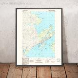 Map of Kodiak, Alaska by USGS, 1987 – Chiniak, Monashka Bay & St. Paul Harbor