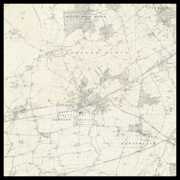 Una vecchia mappa Ordnance Survey del Borough of Havering