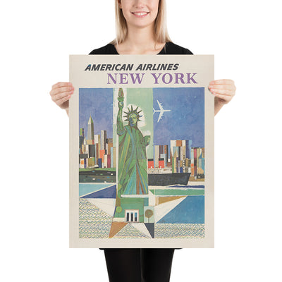 New York Travel Poster: American Airlines by Webber, 1964
