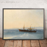 Russian Steamship by Ivan Konstantinovich Aivazovsky, 1875