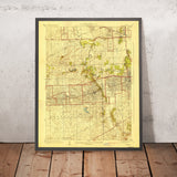 Old Map of Hinsdale, Illinois by USGS, 1927 – Downers Grove, La Grange & Salt Creek
