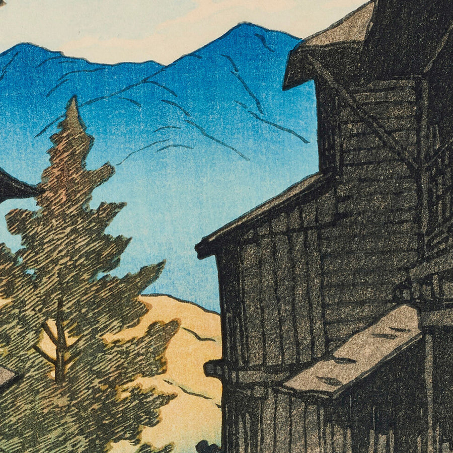 Otoño en Arayu, Shoibara de Hasui Kawase 1935 