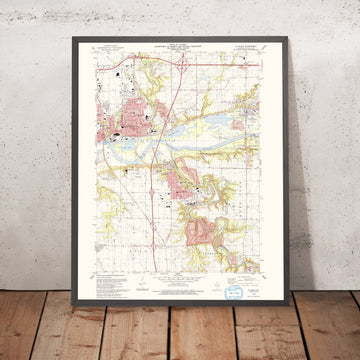 Map of Utica, Illinois by USGS, 1993 – La Salle, Starved Rock State Park & Illinois River