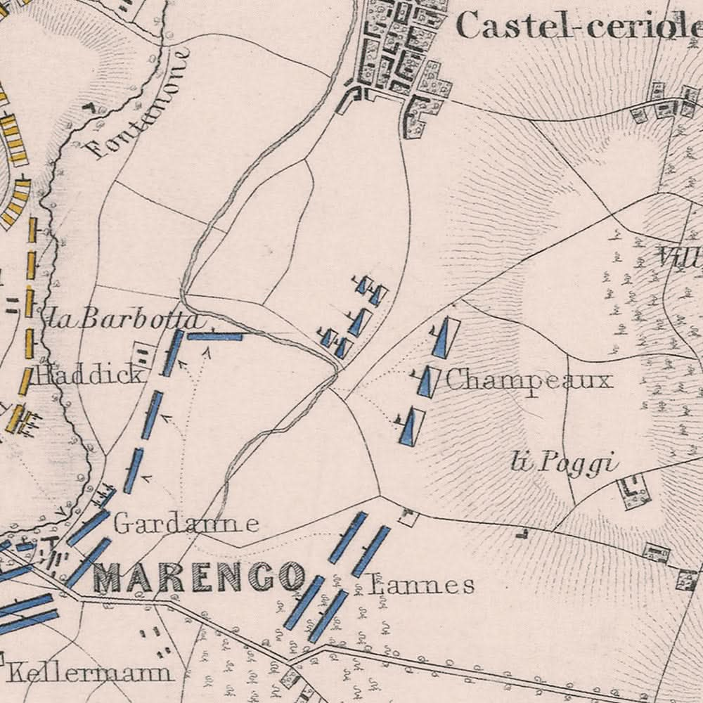 Bataille de Marengo, 14 juin 1800, par AK Johnston, 1800