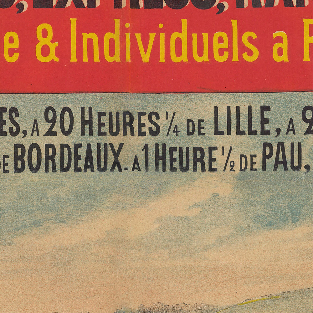 Dax Travel Poster: Station thermale et hivernale by Chemins de Fer d’Orléans et du Midi, 1890