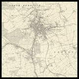 Mapa antiguo personalizado de Redditch 
