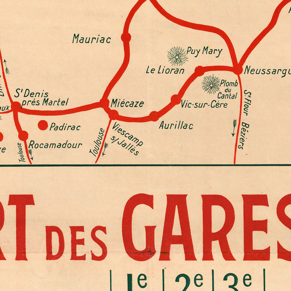 Auvergne Travel Poster: Chemin de Fer d’Orléans by Louis Tauzin, 1908