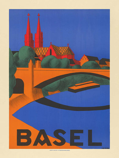Basel Travel Poster by Hedwig Thoma, 1927