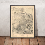 Old Map of Lake Havasu City, Arizona by USGS, 1943 – Colorado River & Whipple Mountains