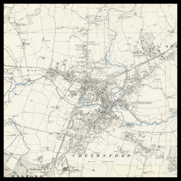 An old Ordnance Survey map of Chelmsford