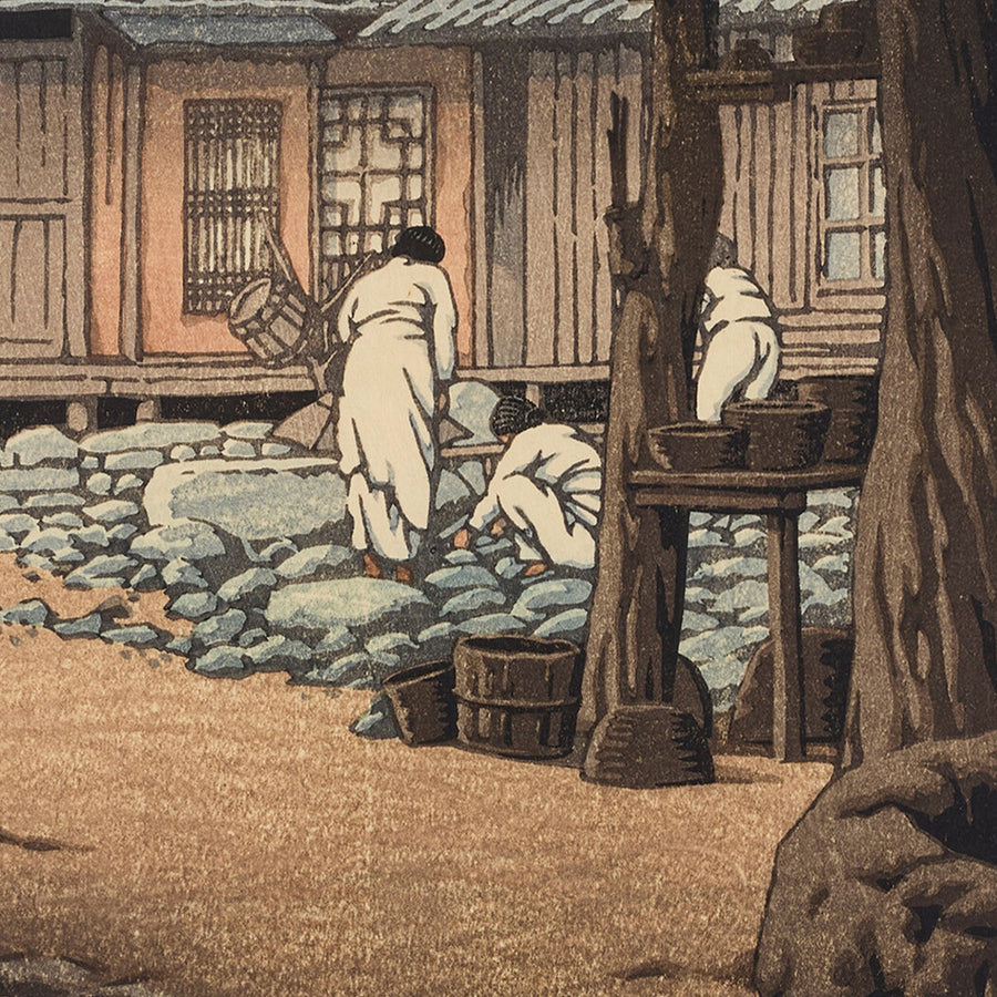 Templo Chunum en el monte Chiri, Corea por Hasui Kawase 1935 